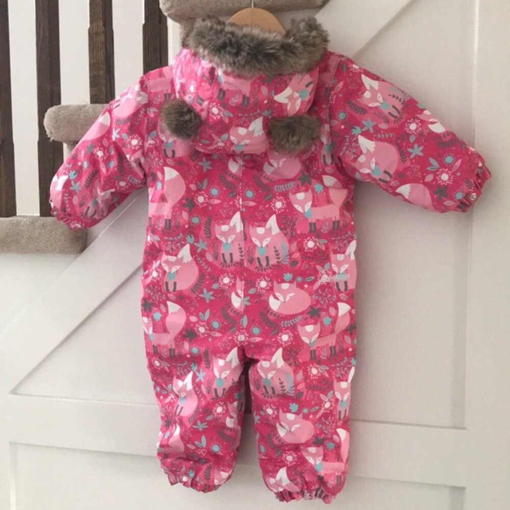 18M OshKosh Toddler Baby Girl Pink Bunting Snowsuit One Piece - Picture 4 of 11